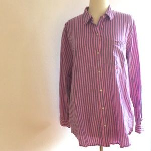 GAP Linen/Cotton Long-sleeve Stripe Shirt (W’s L)